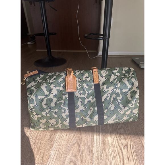 Louis Vuitton x Marc jacobs Takashi Murakami Camouflage monogram keepall 55 - Picture 1 of 12